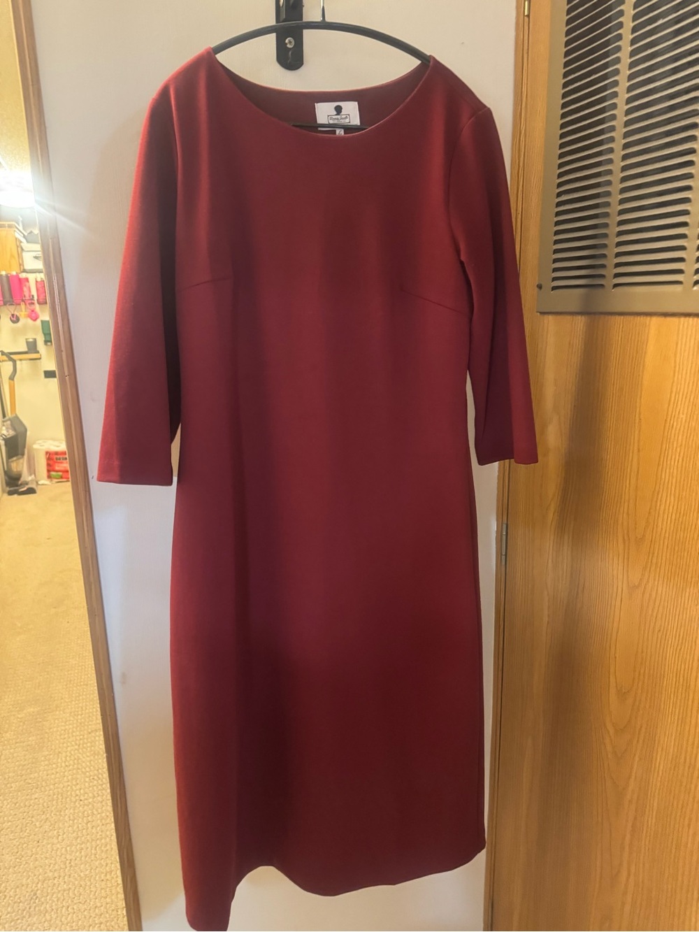 Dainty Jewells Classic Women's Burgundy Sheath Dress